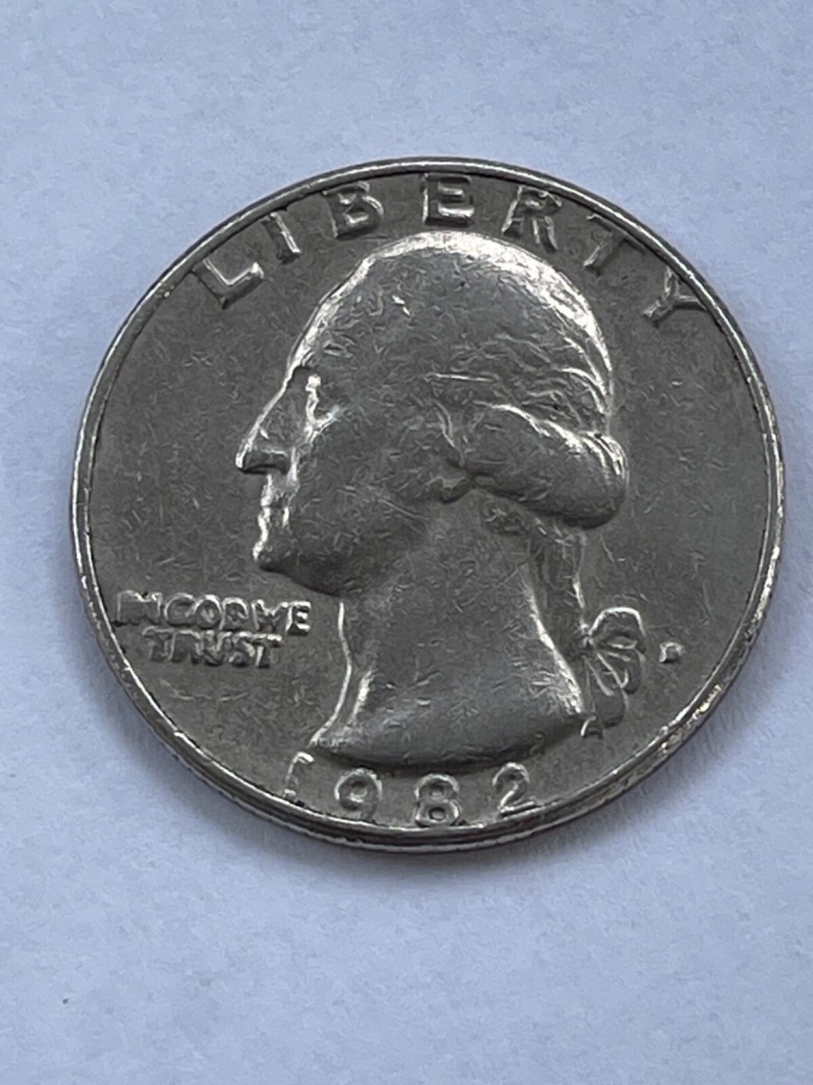 Rare Sharp 1982-D error Quarter DD Heavy (In God We Trust