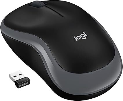 Logitech M185 Kabellose Maus, 2,4 GHz mit USB-Nano-Empfänger, 12