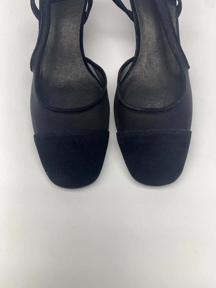 Jeffrey Campbell Mujer Thomnas Talla 7.5 Malla Gamuza Tacón Bloque Cordones Elegante Foto 4 de 4