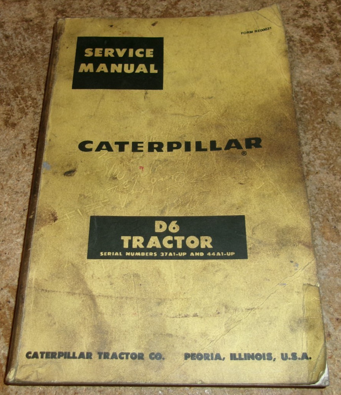 vintage CAT D6 tractor service manual in good shape used