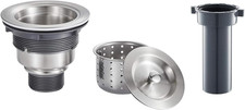 3-1/2-Inch Kitchen Sink Drain, Stainless Steel Removable Deep Basket Strainer, T