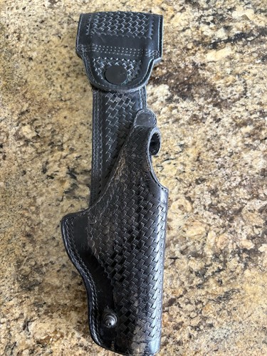 Police Holster Hoyt Swivel S+W 4506 Basket Weave Extra Long Shank