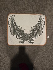 Harley-Davidson Baby Boys' Winged Eagle Receiving Blanket, Vintage Orange/Black