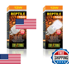 Exo Terra UVB150 Desert Reptile Terrarium Lamp Light Bulb 13 Watts Pack of 2