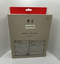 Hunter Unisex Tall Boot Socks  Size Large Tall  Greige New In Box