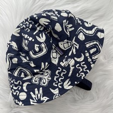 Patagonia - Navy blue ivory reversible bucket sun hat strap 5T