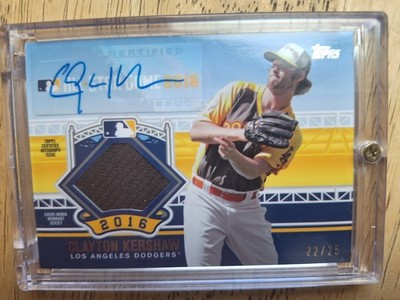 2016 Topps All Star Stitches Clayton Kershaw Auto Patch /25 Dodgers 22/25