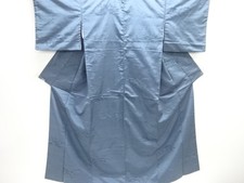 7457902: JAPANESE KIMONO / ANTIQUE KIMONO / SILK / TSUMUGI / WOVEN PAGODA