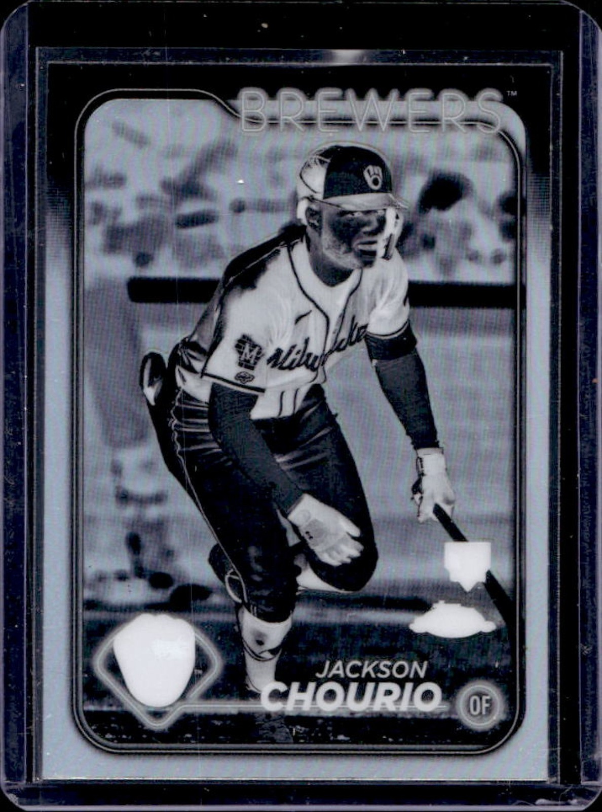 2024 Topps Chrome Jackson Chourio Negative Refractor Rookie RC #161 Brewers