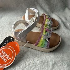 Wonder Nation Kids Rainbow Star Sandals Girls Size 5 New