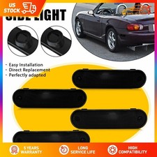 4X smoked Len F+R Bumper Park Side Marker Light For 1990-2005 MAZDA MX-5 MIATA