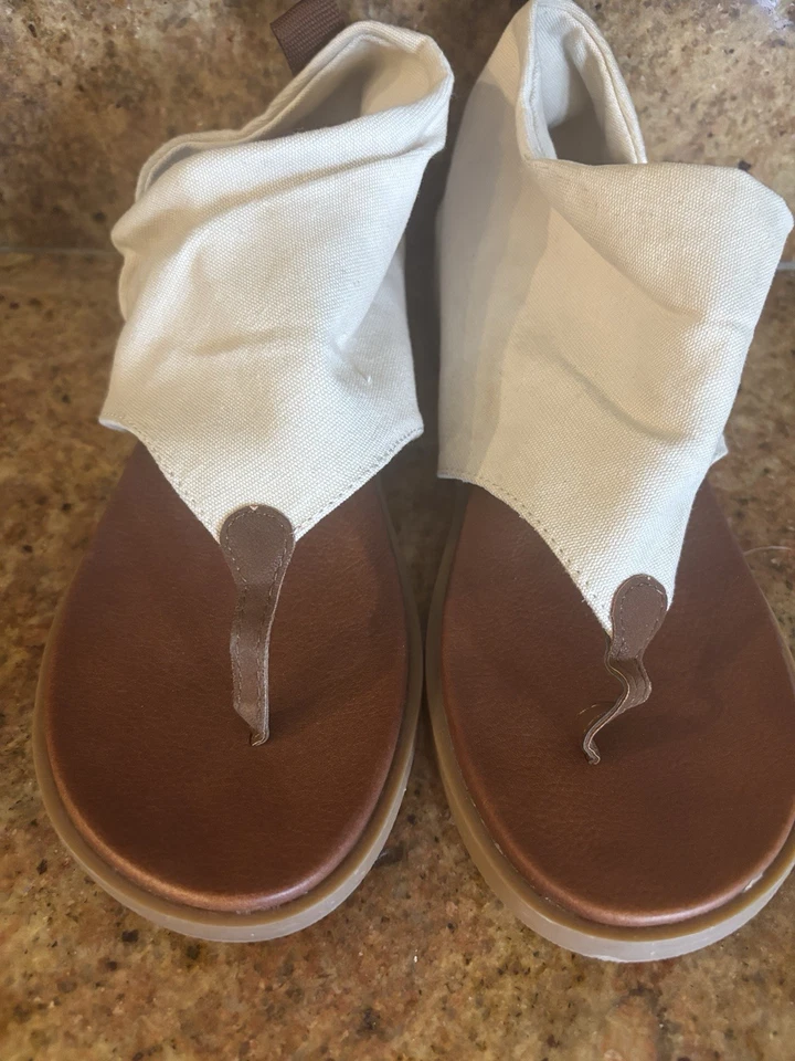 Mia Gladiator Slip On Sz 9 Canvas Boho Festival Vacation - Image 2 of 4
