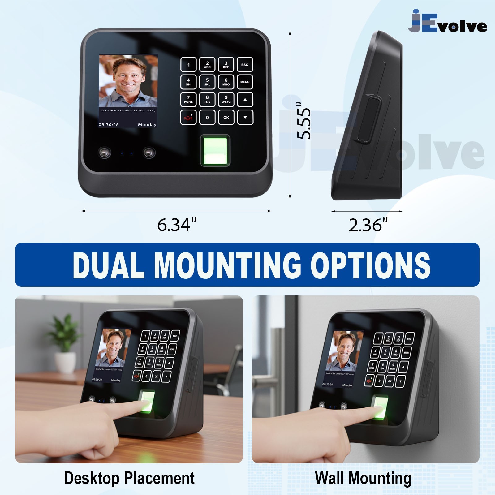 T1000 Time Clocks for Employees Small Business Without WiFi & Software Clock In