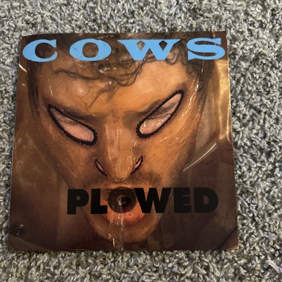 COWS Plowed Amphetamine Reptile Records Colored YELLOW Vinyl 7  1990s