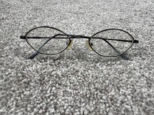 Ralph Lauren RL Oval Metal Eyeglasses Frames 49-19-135 Small Black Blue Tips