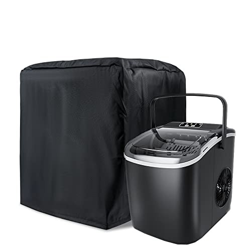 J&C Ice Maker Cover 420D Countertop Ice Machine Maker Cover Nugget Ice Black - Imagen 4 de 8