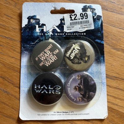 Halo Wars Collection - 38mm Button Badges - Rare Xbox Collectibles New & Sealed