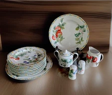 By the piece- Country Fruit Collection  Dinner,Salad Plates, Sugar/Creamer, S/P