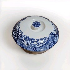 Spode Blue Italian Round Covered Deep Dish with Lid 2 Ltrs Blue White New