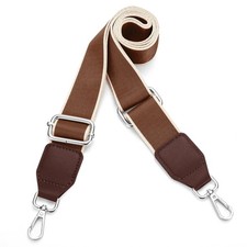 Hamdecro Purse Straps Replacement Crossbody, 1.49 inches, Silver - Brown