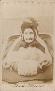 FRIESE GREENE CDV WUNDERBARE ALTE DAME MOTORHAUBE HANDMUFF VIKTORIANISCHE MODE FOTO