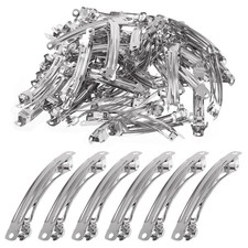 80 PCS 2.75 Inch 70mm French Barrette Metal Hair Clips DIY Craft Making
