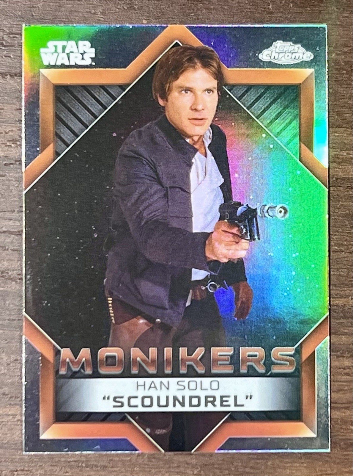 Han Solo Scoundrel Monikers Refractor - 2023 Topps Chrome Star Wars #M-5