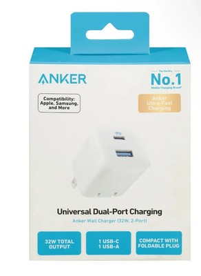 Anker 32W USB C Charger, 2 Port Compact Charger( cabel not included)