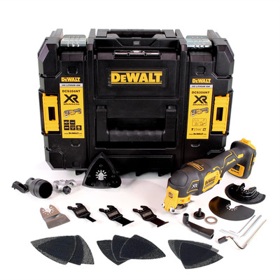 DeWalt DCS 356 NT Akku Multitool 18 V Brushless Solo + 19 tlg. Zubehör + TSTAK