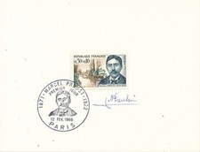 France 1966 N° 1472 Marcel Proust 1er jour signé graveur Pheulpin