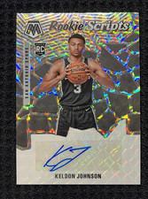 2019-20 Panini Mosaic Rookie Scripts Prizm RC Auto Keldon Johnson Spurs RS-KJN