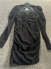 Brand New Black Long Sleeved  Mesh Quiz Dress In Women?s Size 10
