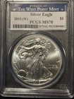2015-(W) American Silver Eagle $1 ~ 1oz Fine Silver ~ PCGS MS70