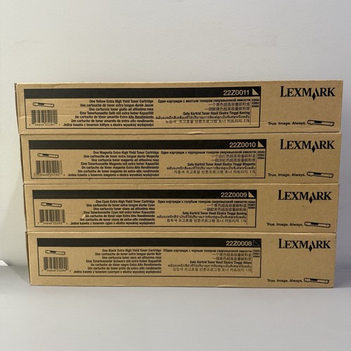 LEXMARK 22Z0008 22Z0009 22Z0010 22Z0011 Complete Toner Set KYCM for XS952 XS954 - 第 1/3 張圖片