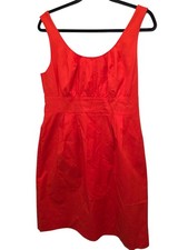 J.Crew Women's Oranges Sleeveless Formal Office Cotton Dress Size 10 With Back Z