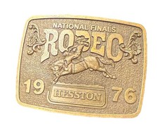 Vintage 1976 Hesston National Finals Rodeo Belt Buckle Limited Edition