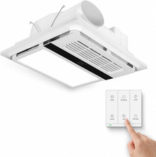 Bathroom Exhaust Fan with 1800W Heater and Light, 140 CFM  4-In-1 Bath Fan Heat