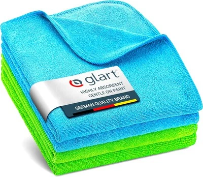 Glart 4484 4 Super Soft Microfibre Cloths 40 x 40 cm, for Car Cleaning, Detaili
