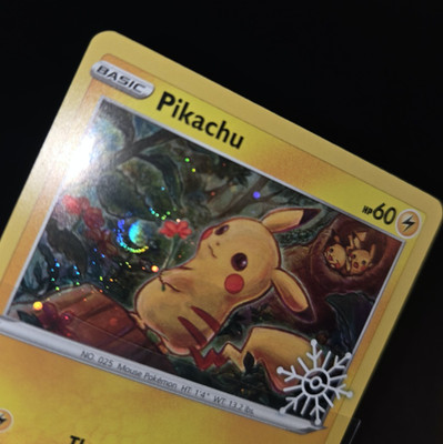 Double SWIRL    Pikachu SWSH153 Advent Calendar 2022 Promo Snowflake Pokemon