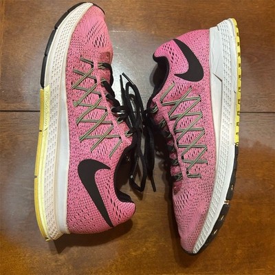 Nike Air Zoom Pegasus 32 Women's Running Shoes Pink Black Volt Size 8
