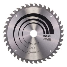 Bosch Optiline Wood Circular Saw Blade 254mm 40T – For Corded Table Saws