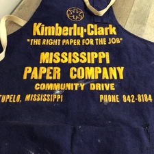 Vintage Mississippi Paper Company Kimberly Clark Apron Advertising