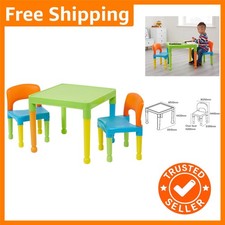 Image of Durable Multicolor Children's Table and Chairs Set - Easy Assembly and Clean
