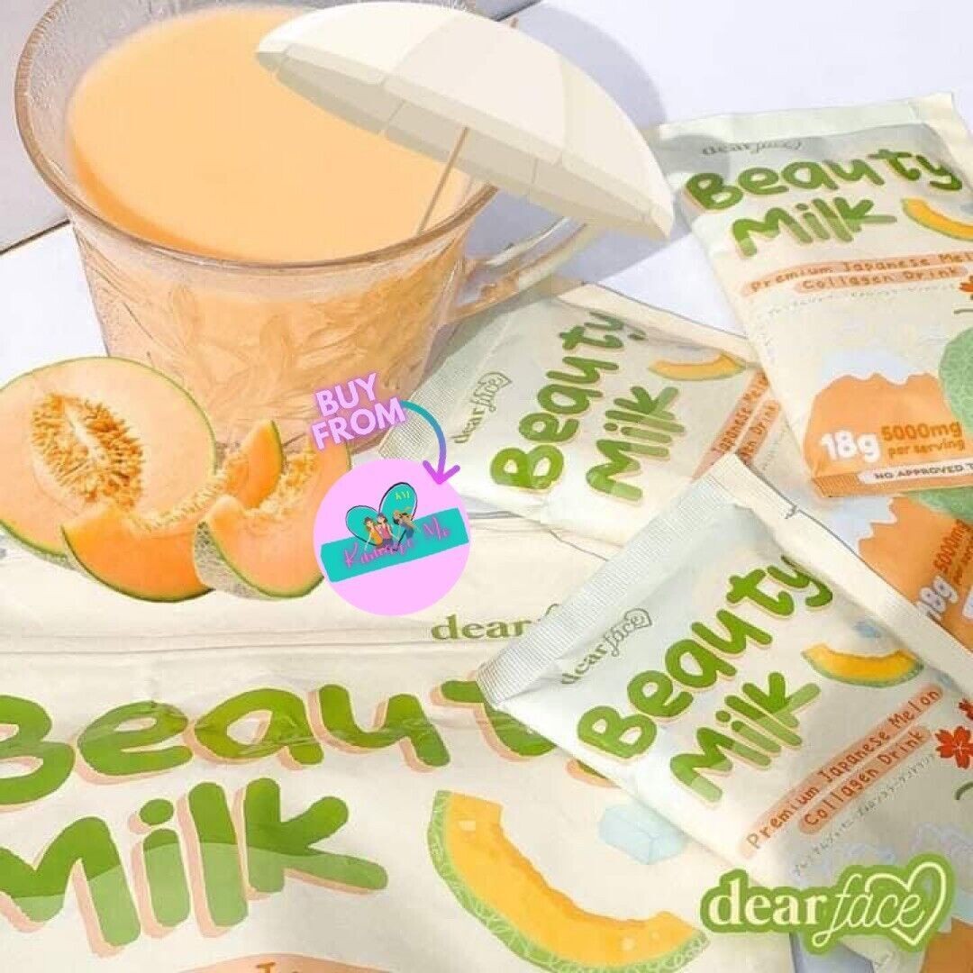 Dear Face Beauty Milk Japanese Collagen Melon Drink, 10