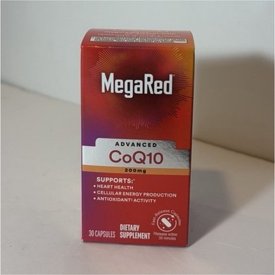 MegaRed Advanced CoQ10 200mg Heart Health Antioxidant Supplement 30 Capsules