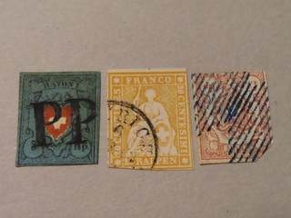 Switzerland old classic stamps in stock card stamped