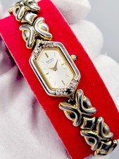 JAPAN [WORKS] 1990 Seiko Diamond 15mm Quartz Analog Women's Watch 