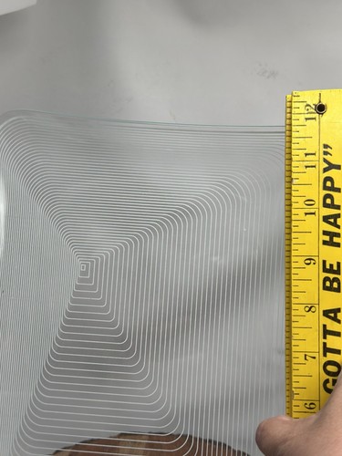 Vintage Lausitzer Vetro Cristallo Germania 3 Piatti Vetro Op Art MCM - Foto 15 di 23