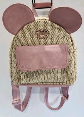 Disney Mini Backpack Pink Minnie Mouse ''Pastels & Petals'' Bioworld  Lightweight 