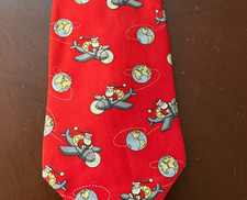 Zylos George Machado Santa Clause Christmas 100% Silk Men’s Neck Tie Made In Usa